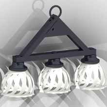 lustre 3 abat-jour chandelier la maison l'abat-jour le 3d print model - Mito3D