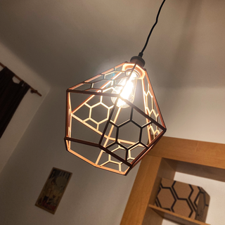 lustre loft luz lustre casa arte hexa loft 3d print model - Mito3D