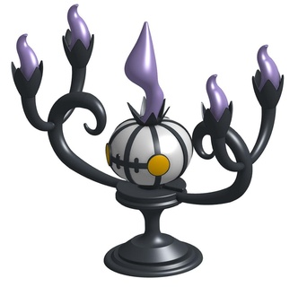 chandelure lamp pokemon litwick ghost 3d print 3d print model - Mito3D
