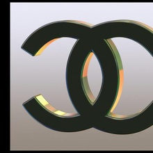 chanel cc logo moda il 3d print model - Mito3D