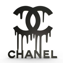chanel logo 2 fashion trend stylish moda accessories luxury symbol models style emblem character store shop model design clothing brand boutique pendant 3d 3d print model - Mito3D