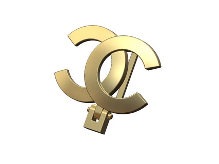 Chanel logo kefalet bağlantı 3d Yazdır model moda bling kolye cazibe takı yazdırılabilir altın gümüş mücevher sallanmak muska bulgular döngü 3d print model - Mito3D