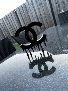 Chanel Logo tropfen bewirken Designer Kunst 3d print model - Mito3D