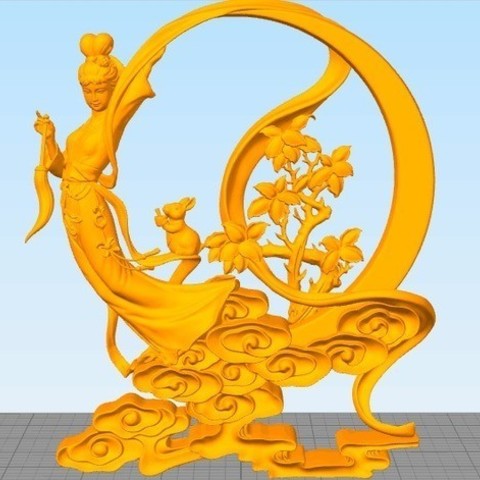 mudar a beleza de deus-lua arte 3D print model - Mito3D