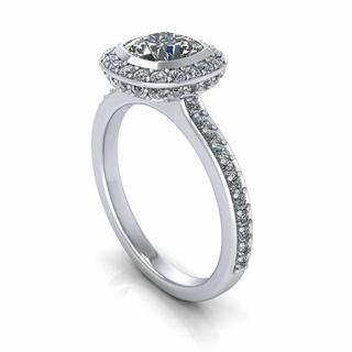 canal conjunto diamante anillo pulsera solitario 3d print model - Mito3D