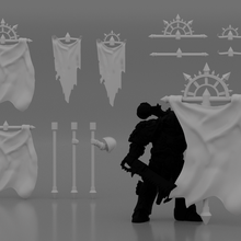 caos striscioni gioco warhammer wh 40k uccidere squadra stella tomba stargrave spazio marino banner 3d print model - Mito3D