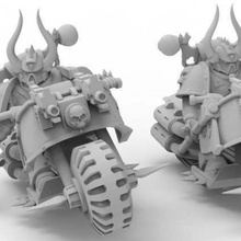caos motociclista jogo brinquedo warhammer espaço marinho 40k 3d print model - Mito3D