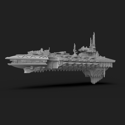 chaos cruiser wide to hellfire upgradekit supported bfg game rfg battlefleet raumflotte gothic space heavy fanmade 3d print model - Mito3D