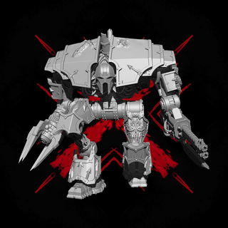 chaos daemonic robot angry Game demon war hammer tabletop proxy gaming wargame khor warrior tank tractor 42k 3d print model - Mito3D