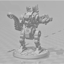 el caos furibundus patrón de estilo dreadnought - 28mm robot sci-fi juego juegos espacio scifi 32mm 30mm 25mm 3d print model - Mito3D