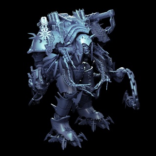 chaos infused abomination knight 41st millennium sci fi robots 3d print model - Mito3D