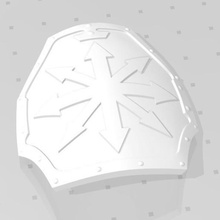 chaos knee armor rreaver reaver titan 40k 3d print model - Mito3D