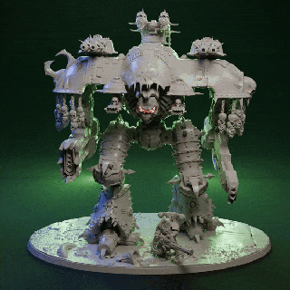 chaos knight - wayward war hammer tabletop miniature Game 40 42 imperial figurine horus starcraft 3d print model - Mito3D