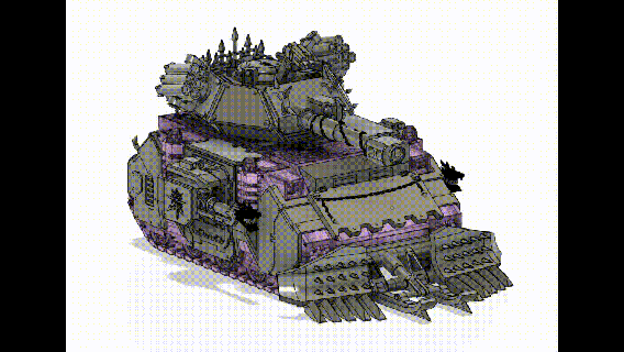 chaos predator extra armour tank 3d print model - Mito3D