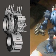 el caos sarcófago brazo robot de chuck juego juegos las miniaturas en miniatura dreadnought 28mm 3d print model - Mito3D