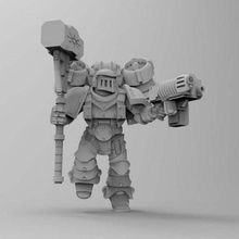 chaos smash lord game toy accessories thunder hammer space marines captain jet pack combimelta combibolter assault marine 3d print model - Mito3D