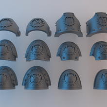 chaos space marine shoulder pads - world eaters game toy accessories warhammer 40k wargaming tabletop 3d print model - Mito3D
