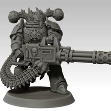 chaos space warrior gatling-gun Spiel warhammer40k 3d print model - Mito3D