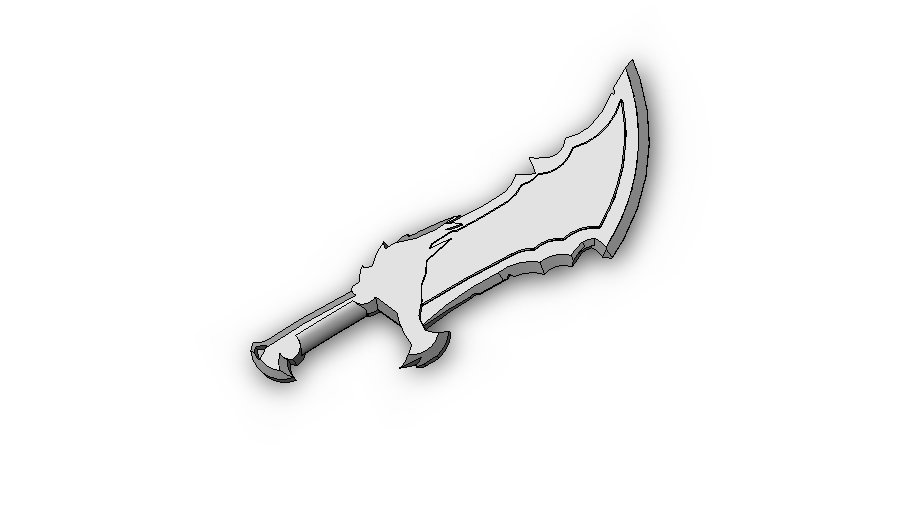 kaos kılıç Kratos kılıcı Kostüm oyunu 3D print model - Mito3D