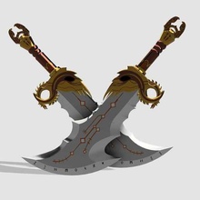 chaos swords god war game sword 3d print model - Mito3D