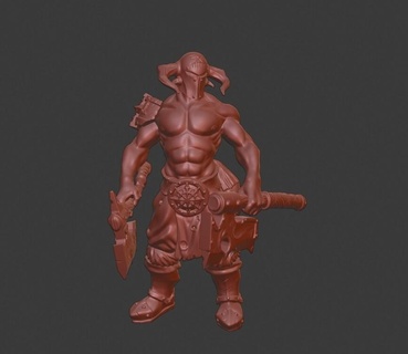chaos warrior 32mm presup dnd miniature fantasy warhammer 3d printing 3d print model - Mito3D