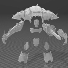 caos guerriero aggiornamento kit 40k horus eresia warhammer imperiale cavaliere 3d print model - Mito3D