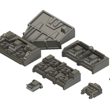 chaos Waffen-Batterien Spiel - Spielzeug die bfg battlefleet gothic 3d print model - Mito3D