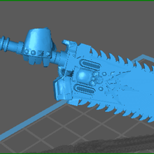 caótico chainsword juego warhammer40k 3d print model - Mito3D