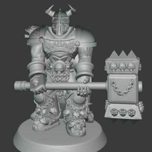 chaotic death knight hammer chaos space deathknight 3d print model - Mito3D