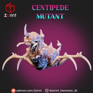 chaotic mutant abominations' set - centipede chaos abomination dnd d&d dungeons dragons miniature tabletop game 32mm presupported monster fantasy halloween spooky free 3d print model - Mito3D
