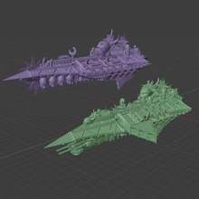 chaotic slaughter devastation fun battlefleet gothic bfg slaanesh 3d print model - Mito3D