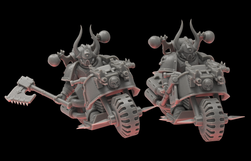 caótico traidor motociclista gangue bicicleta caos marinho guerra tampo mesa velozes ataque 3d print model - Mito3D