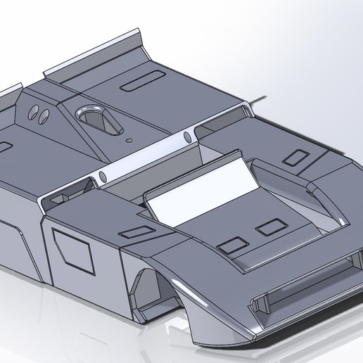 chaparral kit 2j can am coche de ranura juego ferrari porsche mclaren le mans el jaguar lotus scalextric juguete cuerpo chasis 3D print model - Mito3D