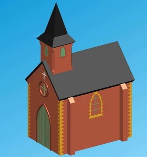 chapel model game nursery l church paint figurine easy wanker 3d print model - Mito3D