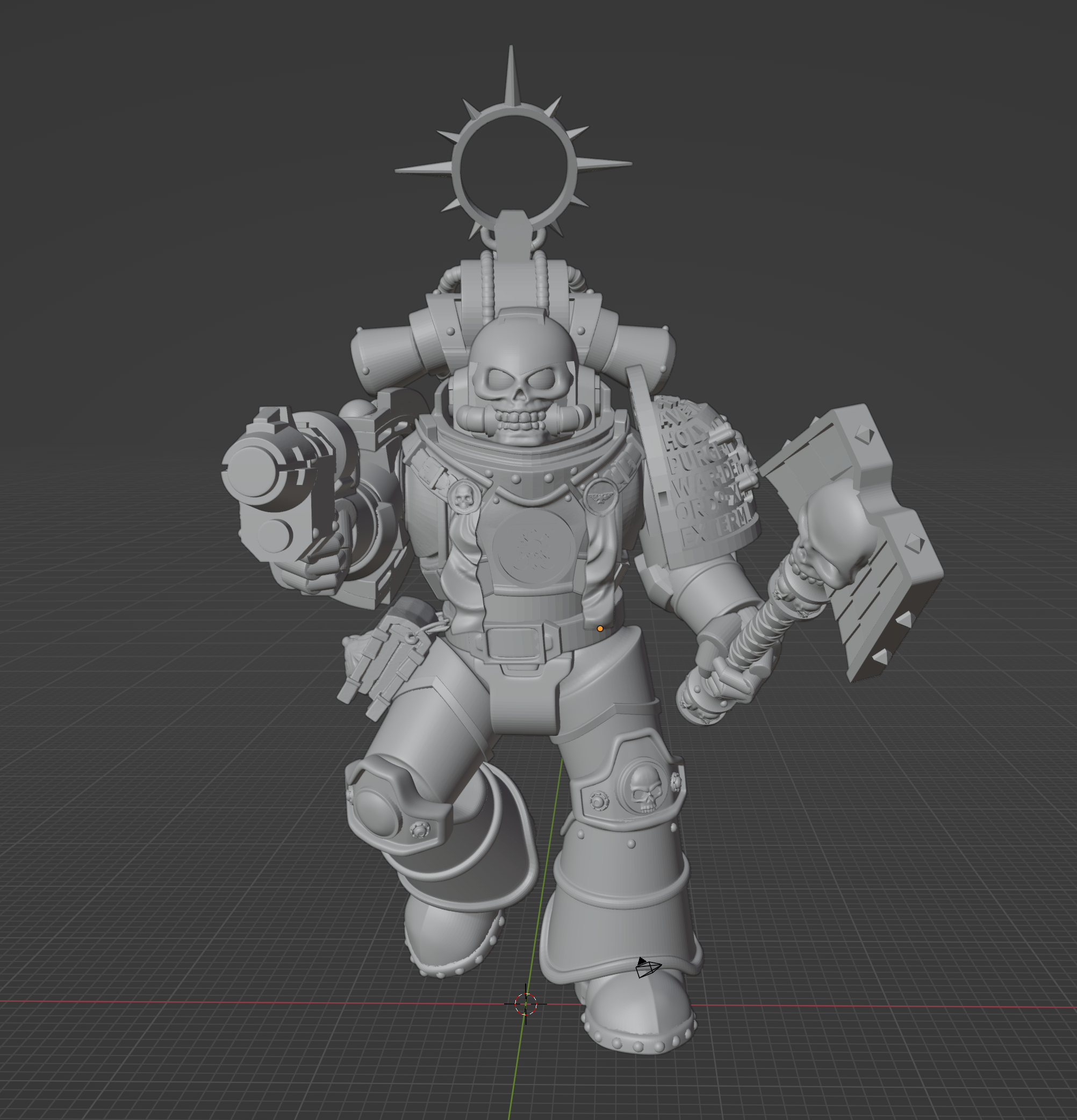 chaplain casius death-w ultra watch death vigil cassius space marine astartes 3D print model - Mito3D