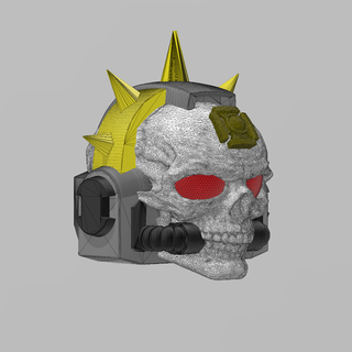 capellán casco cráneo 40k acción figura Mcfarlane espacio marina juguete juego accesorios martillo guerra 3d print model - Mito3D