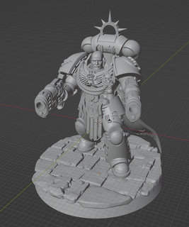 chapter master gregory dessiann imperial fists capitan captain 3d print model - Mito3D