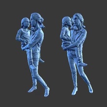 personnage figure famille p01 art Humain homme figurine corps 3d print model - Mito3D