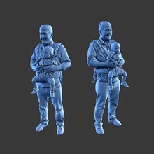 personnage figure famille p08 art Humain homme figurine corps 3d print model - Mito3D