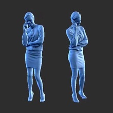personaje figura niña f01 Arte humano hombre minifigura cuerpo personas hembra 3d print model - Mito3D