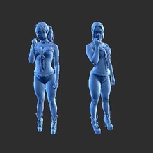 personaje figura niña f03 Arte humano hombre minifigura cuerpo personas hembra 3d print model - Mito3D