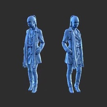 personaje figura niña f04 Arte humano hombre minifigura cuerpo personas hembra 3d print model - Mito3D