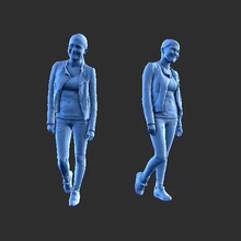 personaje figura niña f06 Arte humano hombre minifigura cuerpo personas hembra 3d print model - Mito3D