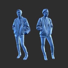personaje figura niña f10 Arte humano hombre minifigura cuerpo personas hembra 3d print model - Mito3D