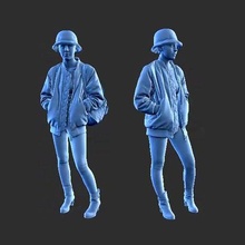 personaje figura niña f12 Arte humano hombre minifigura cuerpo personas hembra 3d print model - Mito3D
