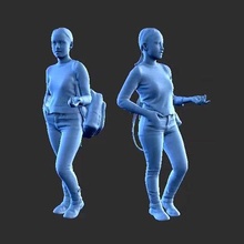 personaje figura niña f13 Arte humano hombre minifigura cuerpo personas hembra 3d print model - Mito3D