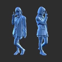 personaje figura niña f16 Arte humano hombre minifigura cuerpo personas hembra 3d print model - Mito3D