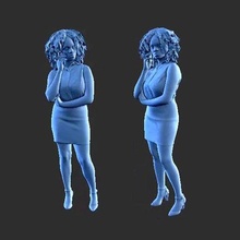 personaje figura niña f17 Arte humano hombre minifigura cuerpo personas hembra 3d print model - Mito3D