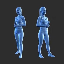 personaje figura niña f21 Arte humano hombre minifigura cuerpo personas hembra 3d print model - Mito3D