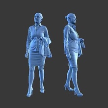 personaje figura niña w04 Arte humano hombre minifigura cuerpo personas hembra 3d print model - Mito3D
